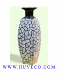 Uniquely Designed Lacquer Vase with Eggshell 